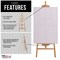 56" High Medium A-Frame Wood Easel, Lyre Style Studio Easel - Wooden Artists Floor Stand, Sturdy Beechwood, Adjustable Height To 43" Canvas - Painting, Drawing, Sign Display Holder